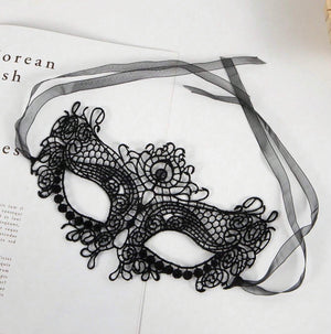 Máscara Renda Clássica Veneziana – Amarração com Fita de Organza