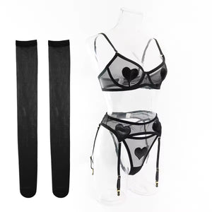 Conjunto Corações Vermelhos – Doce, Sensual e Apaixonante