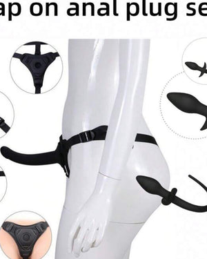 Kit de Dominação Dupla com Plug de Cauda + Cinta com membro realístico