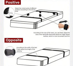 4 em 1 – Algemas Sob a Cama com Ajuste Universal e Travas Ergonômicas para Pulsos e Tornozelos - Sistema de Restrição