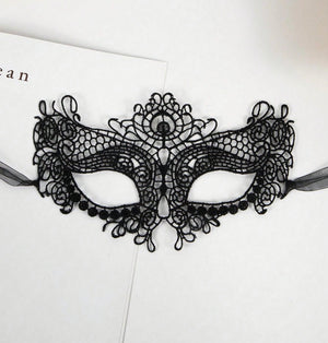 Máscara Renda Clássica Veneziana – Amarração com Fita de Organza