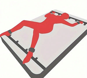 4 em 1 – Algemas Sob a Cama com Ajuste Universal e Travas Ergonômicas para Pulsos e Tornozelos - Sistema de Restrição