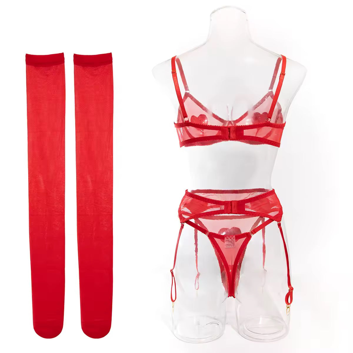 Conjunto Corações Vermelhos – Doce, Sensual e Apaixonante