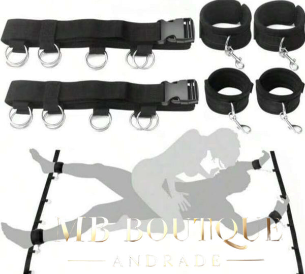 4 em 1 – Algemas Sob a Cama com Ajuste Universal e Travas Ergonômicas para Pulsos e Tornozelos - Sistema de Restrição