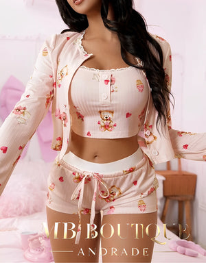 Baby Doll Ursinhos com Casaquinho – Conforto, fofura e estilo em um só look