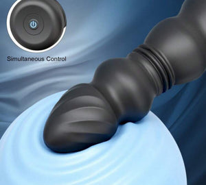Plug Vibratório Telescópico com Movimento de Impulso - Estimulação Profunda com Vibrações Envolventes