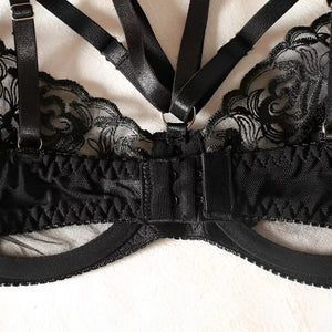 Lingerie sexy com cinta liga