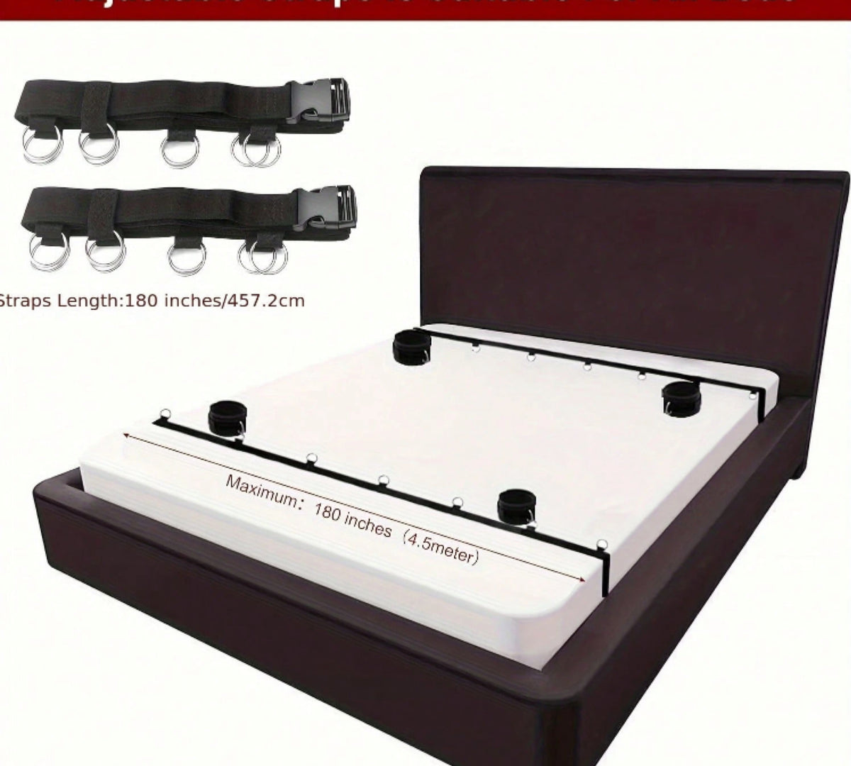 4 em 1 – Algemas Sob a Cama com Ajuste Universal e Travas Ergonômicas para Pulsos e Tornozelos - Sistema de Restrição