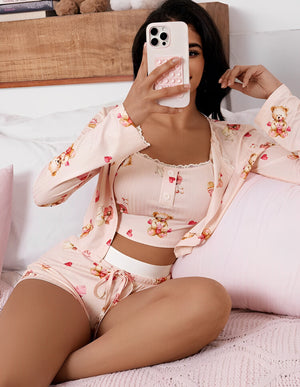 Baby Doll Ursinhos com Casaquinho – Conforto, fofura e estilo em um só look