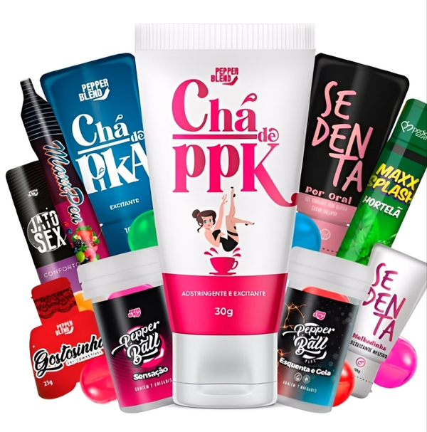 Kit Exclusivo com 10 Géis Sensuais | Lubrificantes, Beijos Eróticos e Experiências Térmicas