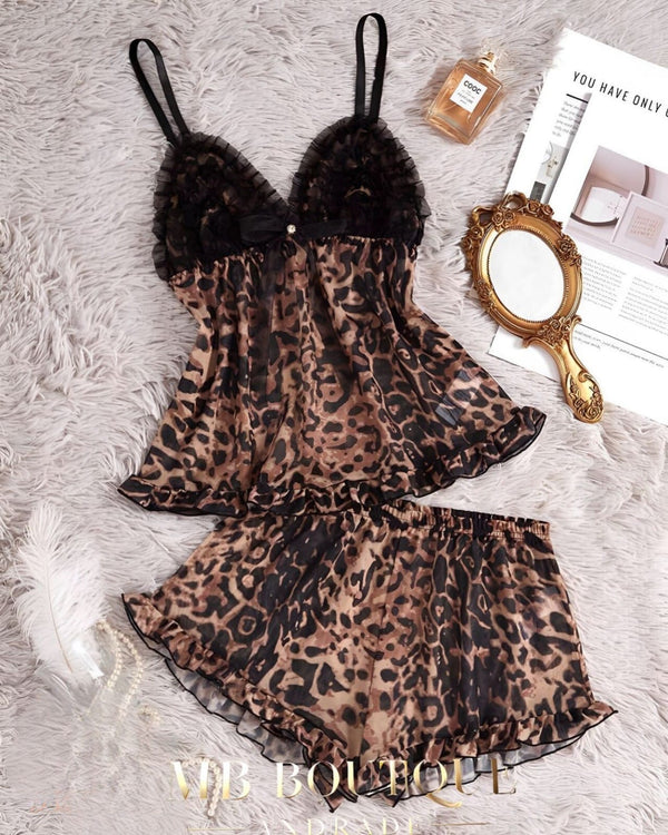 Baby Doll Animal Print Luxo – Sensualidade e Conforto com Estampa Selvagem
