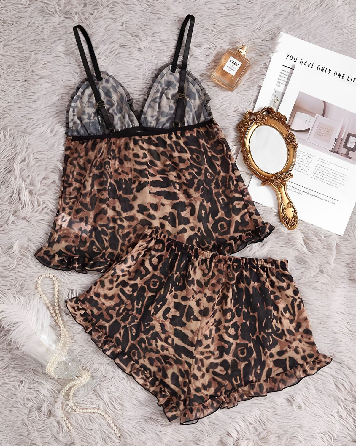 Baby Doll Animal Print Luxo – Sensualidade e Conforto com Estampa Selvagem