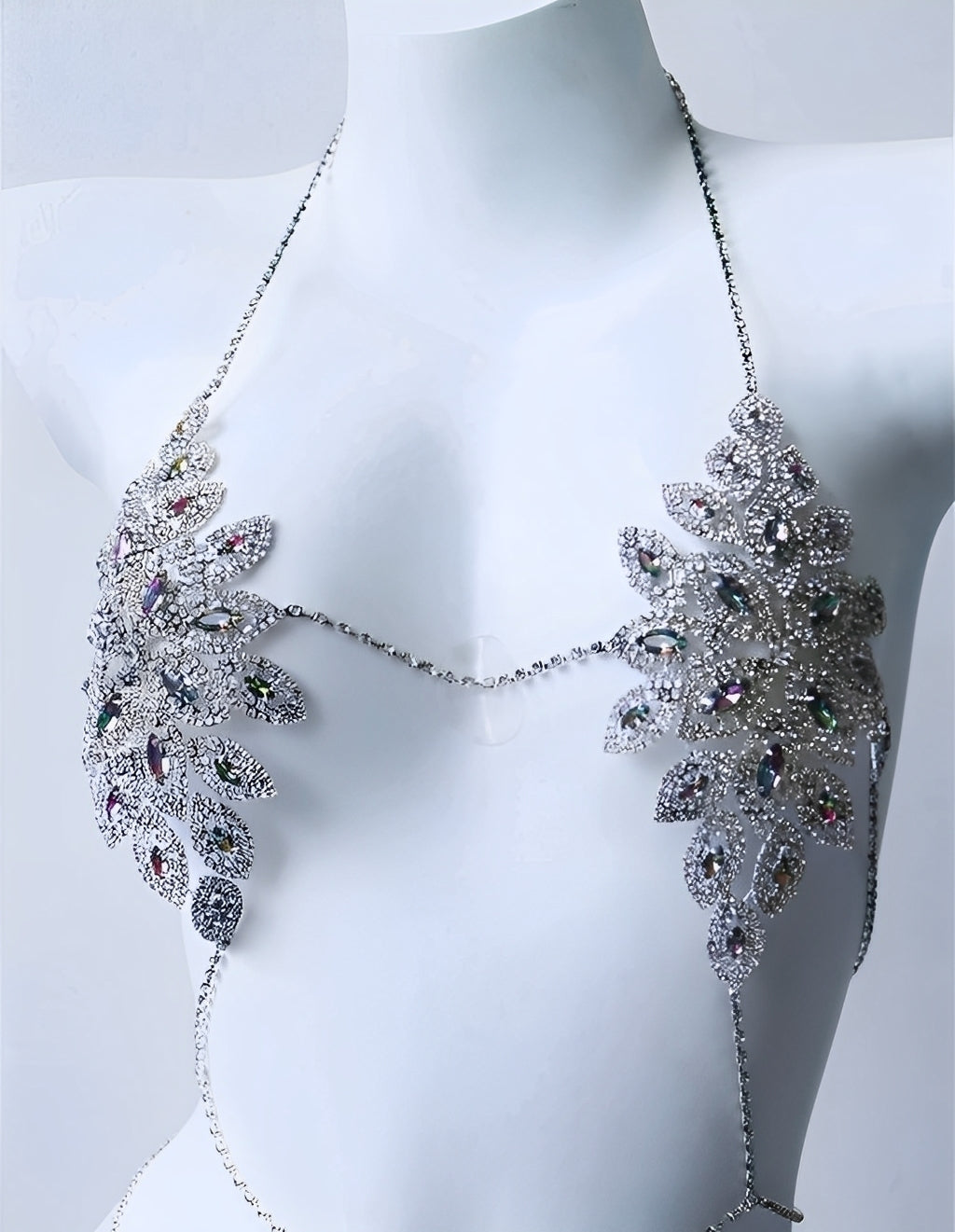 Top Luxo com Strass e Detalhes Multicoloridos - Lingerie Glamourosa para Festa - Coleção Gold