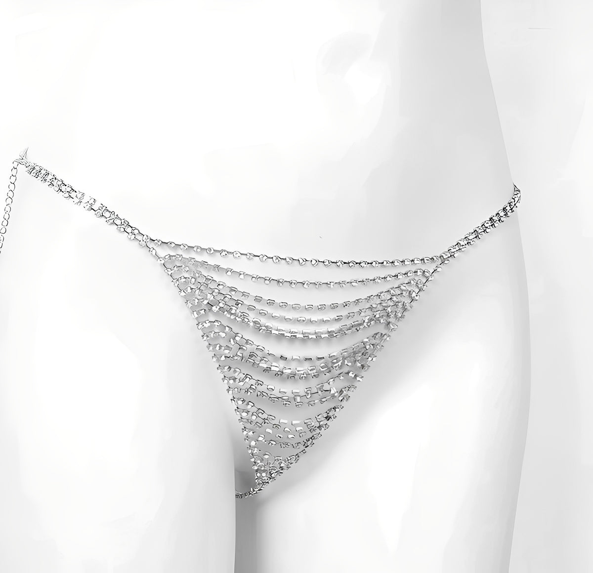 Calcinha Corrente com Strass - Coleção Gold | Lingerie Joia de Luxo - Para noites ousadas