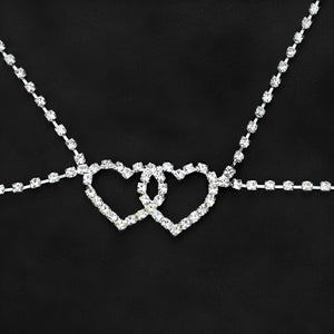 Body Chain Corações Duplos - Coleção Gold