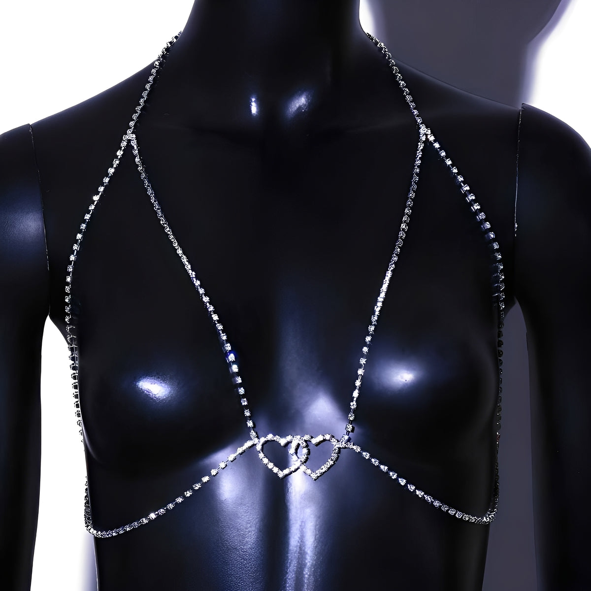 Body Chain Corações Duplos - Coleção Gold