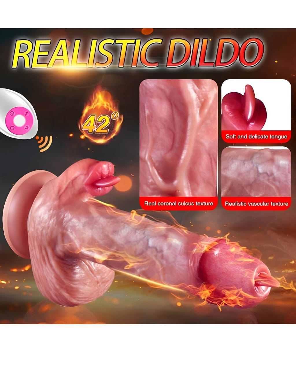 Textura do corpo e detalhes do vibrador