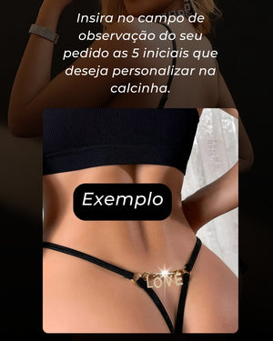 Camisola Rendada com Calcinha Personalizada