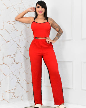 BabyDoll Vermelho Transparente Kiss - Atitude e Conforto para Noites Frias