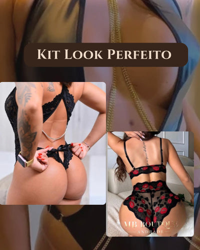 Body Preto com Renda e Strass Removível