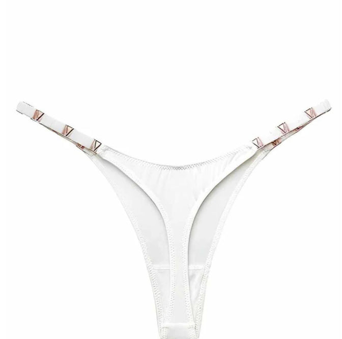Kit Luxury Encanto - Camisola Transparente com Calcinha Fio Dental Rosa Pink