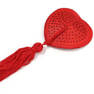 Tapa-Seios Coração com Tassel - Toque Burlesco e Divertido