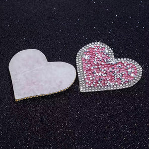 Tapa-Seios Coração Rosa com Strass - Doce e Inesquecível