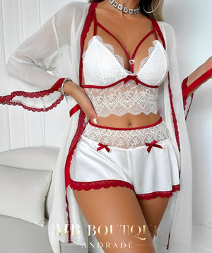 Baby Doll Branco com Renda e Hobby - Romântico e especial como uma