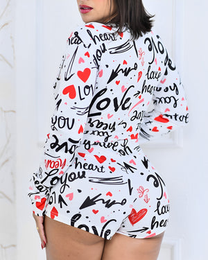 Pijama Amanda Love - Manga Longa, Sem Aro e Sem Bojo - P ao GG