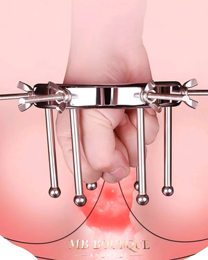 Dilatador Anal e Vaginal Ajustável em Aço Inoxidável - Expansor BDSM