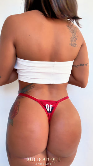 Calcinha Fio Dental com Regulagem e Estampas de Times - P ao GG