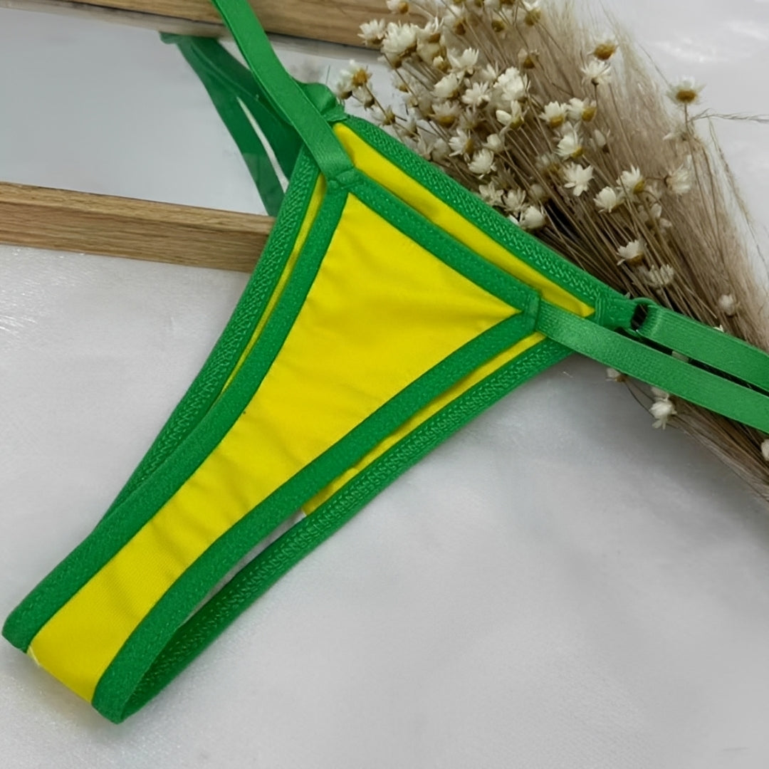 Calcinha Fio Dental com Regulagem e Estampas de Times - P ao GG