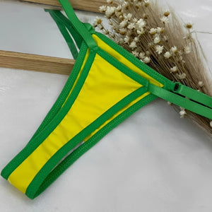 Calcinha Fio Dental com Regulagem e Estampas de Times - P ao GG