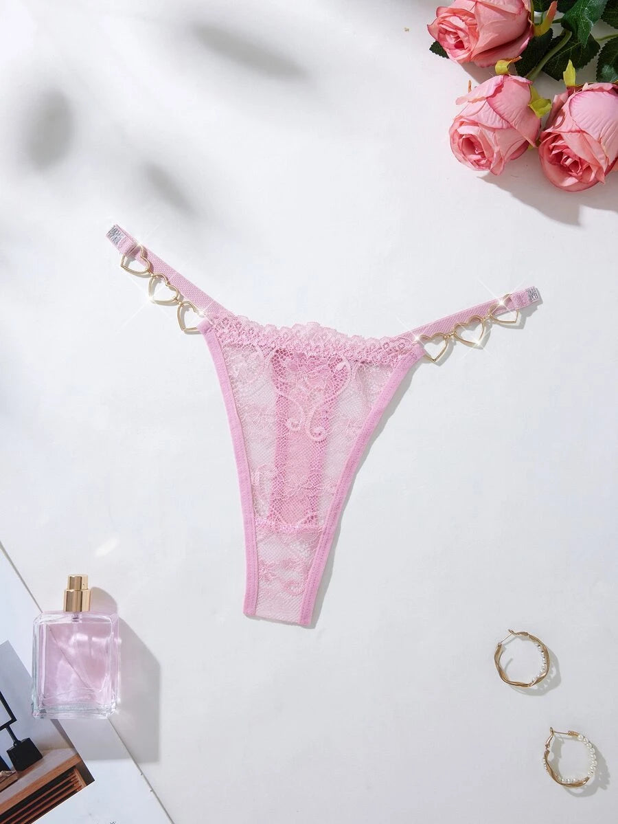Calcinha Fio Dental em Renda com Corações Metálicos | MB Andrade Boutique | Foto 15