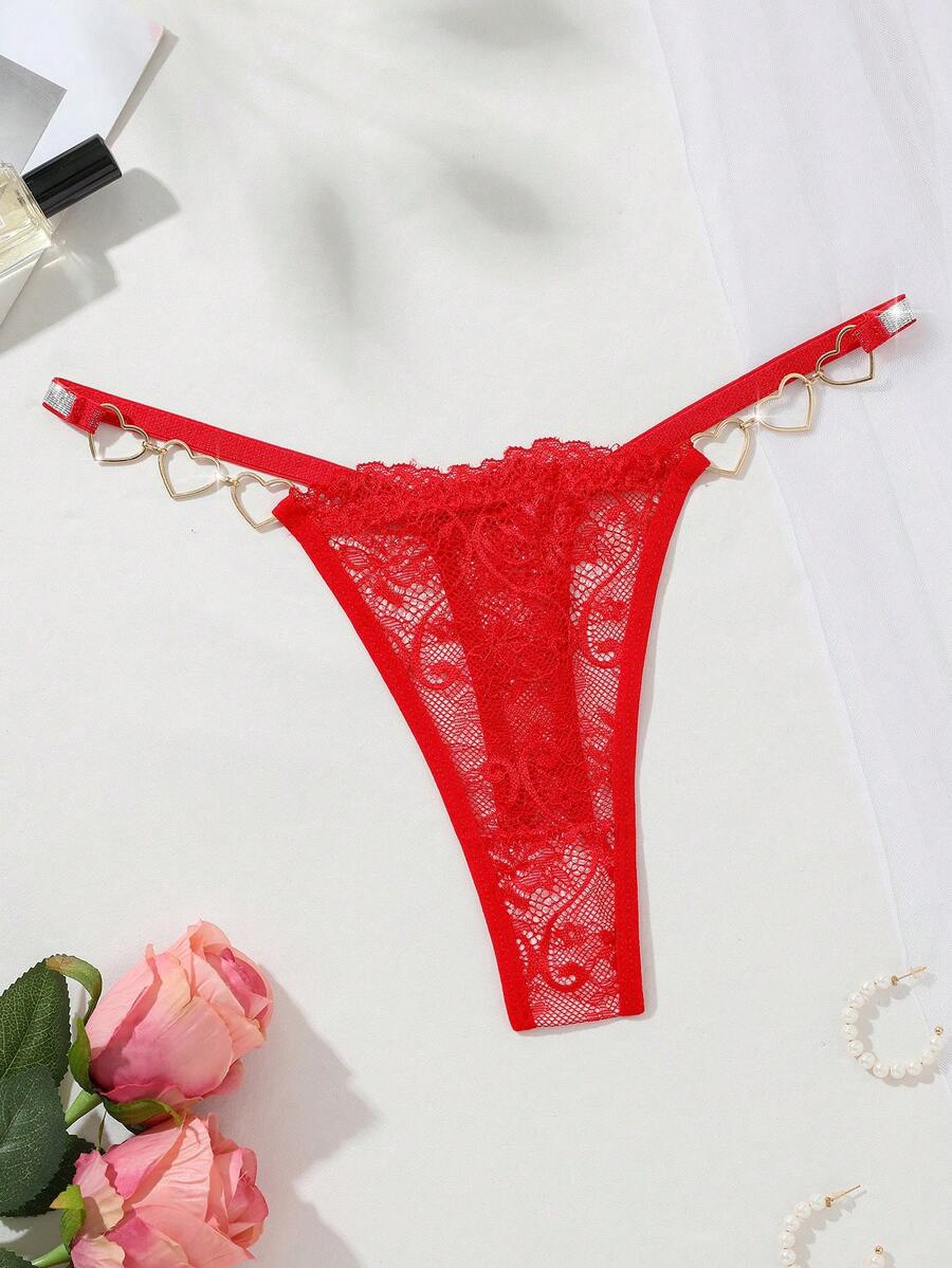 Calcinha Fio Dental em Renda com Corações Metálicos | MB Andrade Boutique | Foto 21