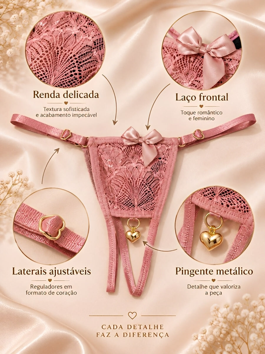 Kit 3 Calcinhas de Renda com Abertura e Coração Flechado — MB Andrade Boutique — foto 2