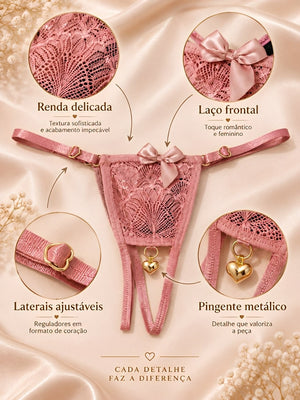 Kit 3 Calcinhas de Renda com Abertura e Coração Flechado — MB Andrade Boutique — foto 2