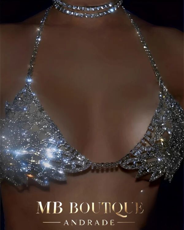 Sutiã luxo com strass