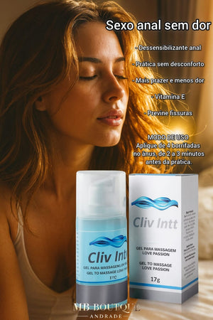 Gel Íntimo Facilitador Cliv Intt 17g | Sexo Anal Sem Dor, Mais Prazer e Conforto