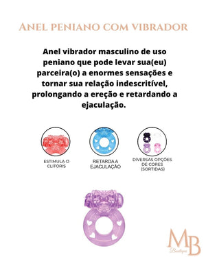 kit - Anel para membro com vibrador + EGG + Capa  transparente