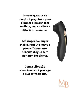 Acessório- Vibrador Estimulador Sugador recarregável 10 frequências