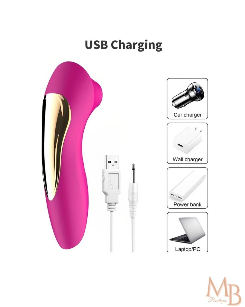 Acessório- Vibrador Estimulador Sugador recarregável 10 frequências