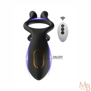 Estimulador masculino com anel vibrador com 10 frequência