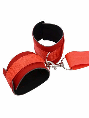 Algemas com Restrição Traseira e Bola de Mordida – Acessório de Dominação Erótica para Casais