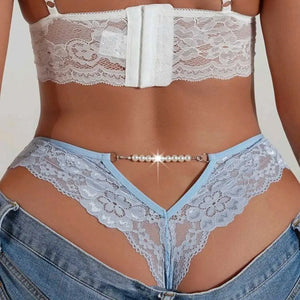 Calcinha de Renda com detalhes em Pérola atrás