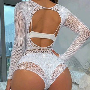 Body transparente com detalhe de Strass