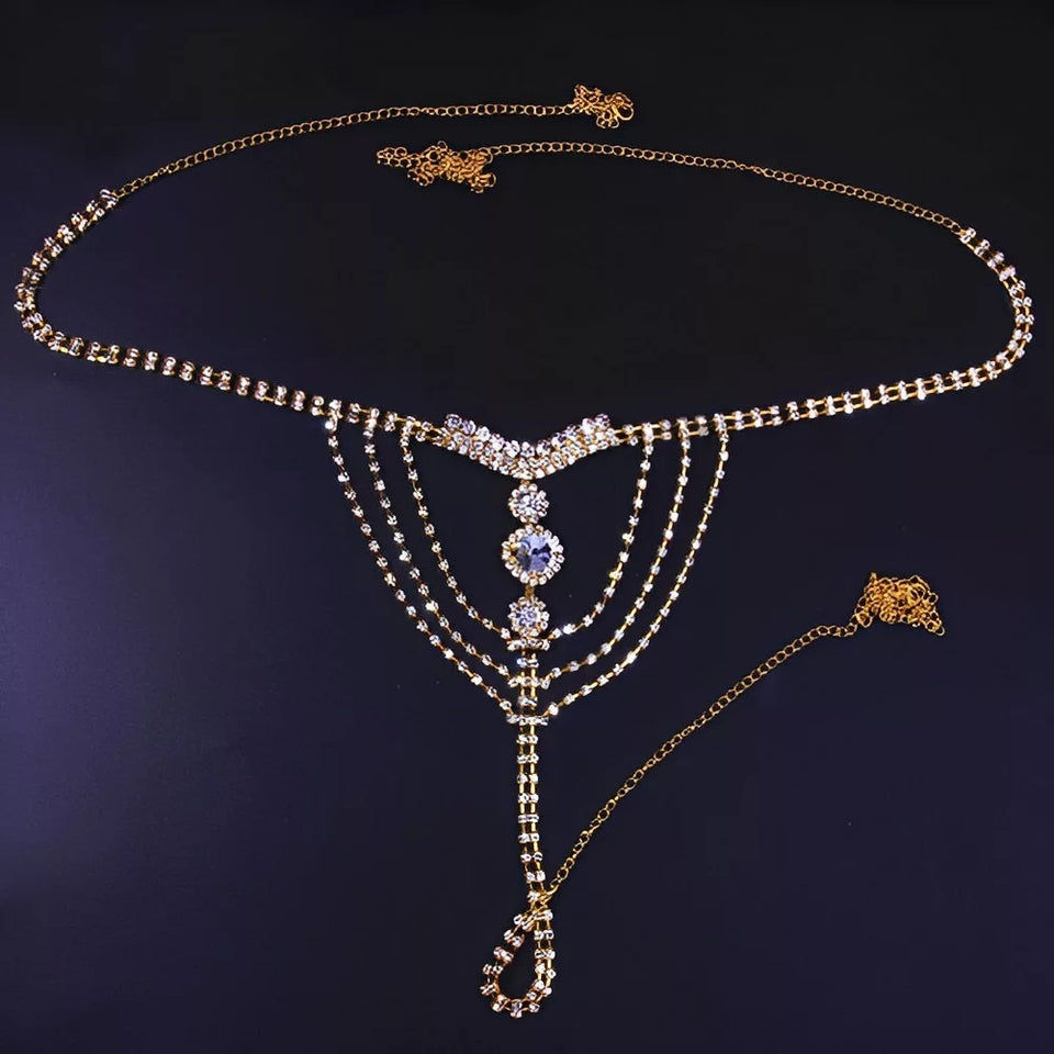 Calcinha sexy de strass