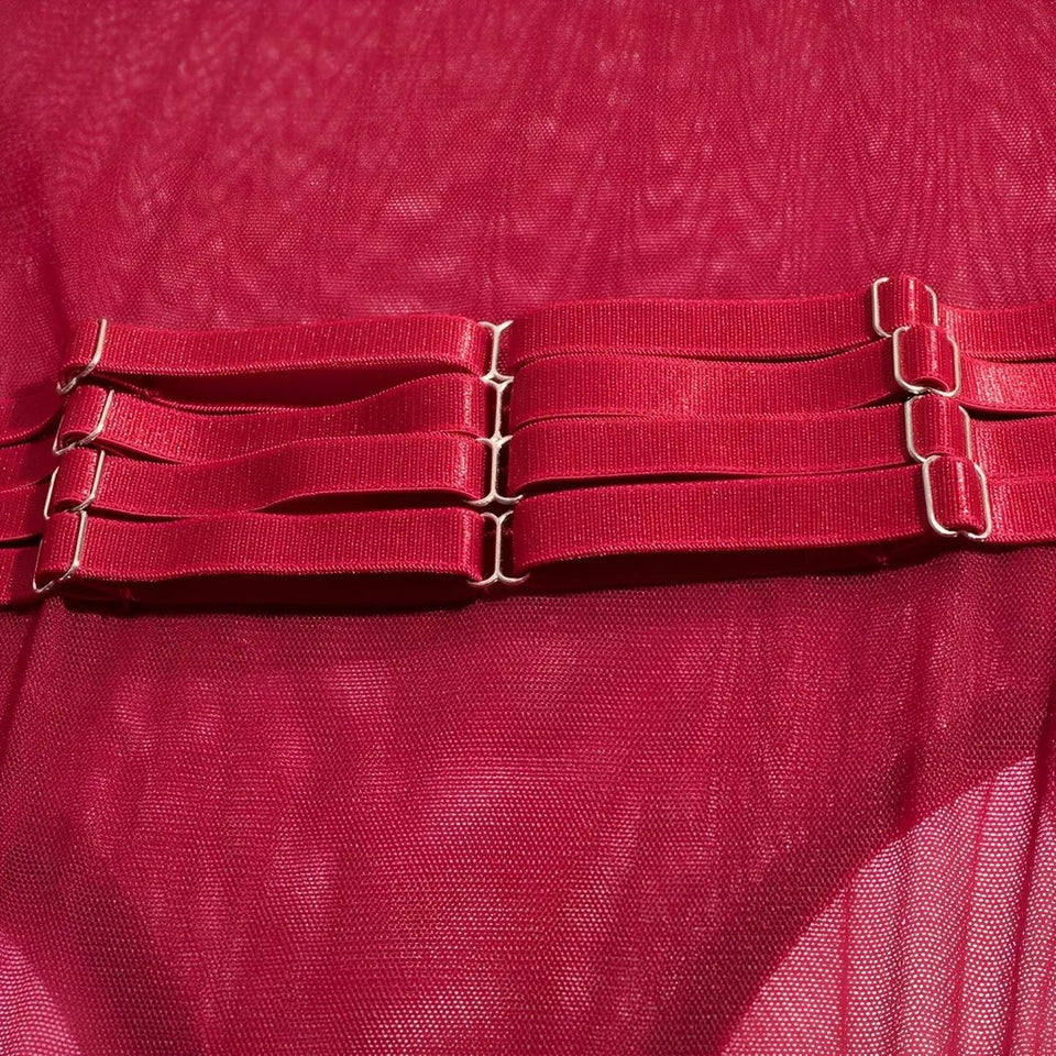 Body com luvas, cinta liga e ligas de perna