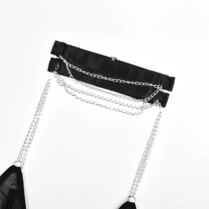 Body com gargantilha e detalhes em corrente