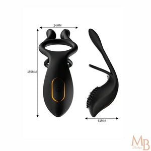 Estimulador masculino com anel vibrador com 10 frequência